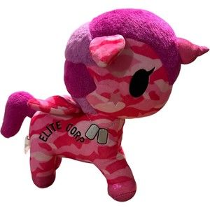 TOKIDOKI PINK G.I. Jane Special Edition 11” Plush Stuffed Animal Unicorn Aurora
